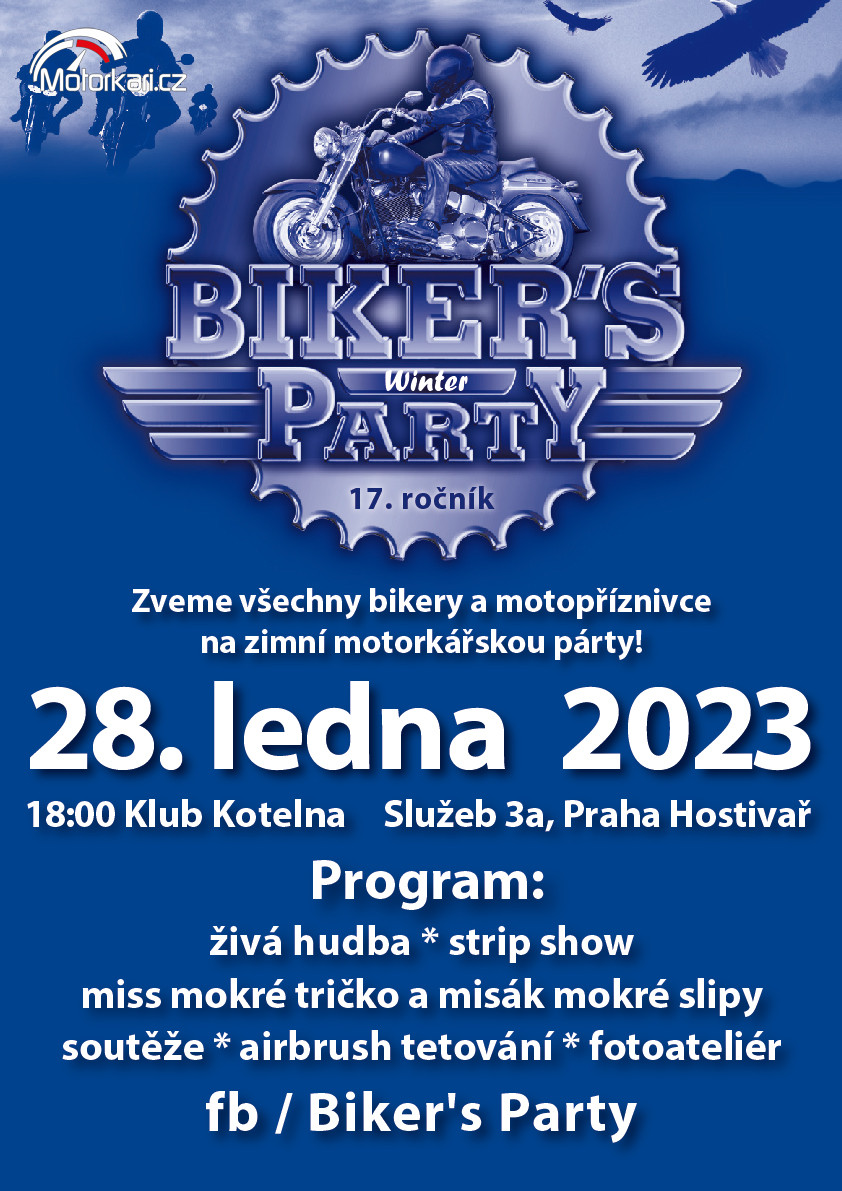 Koncert Biker's Party 17.ročník Hostivař 28.1.2023 | Motorkáři.cz