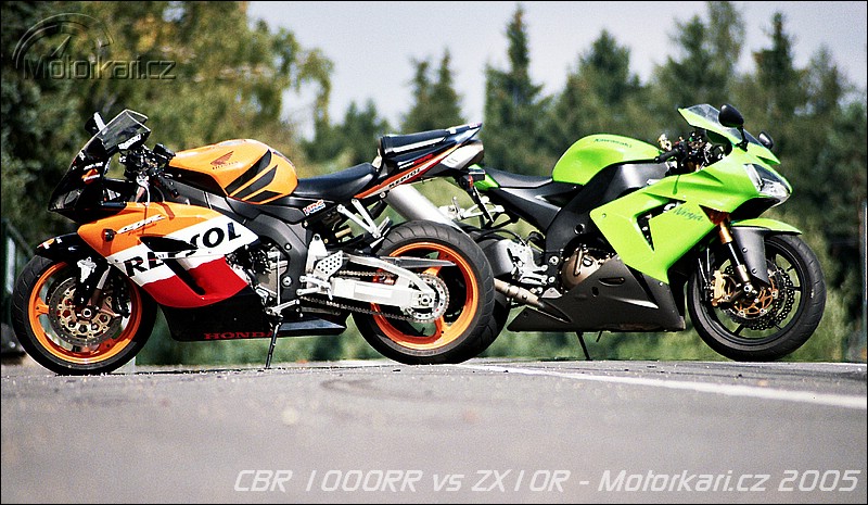 Honda CBR 1000RR vs. Kawasaki ZX-10R | Motorkáři.cz