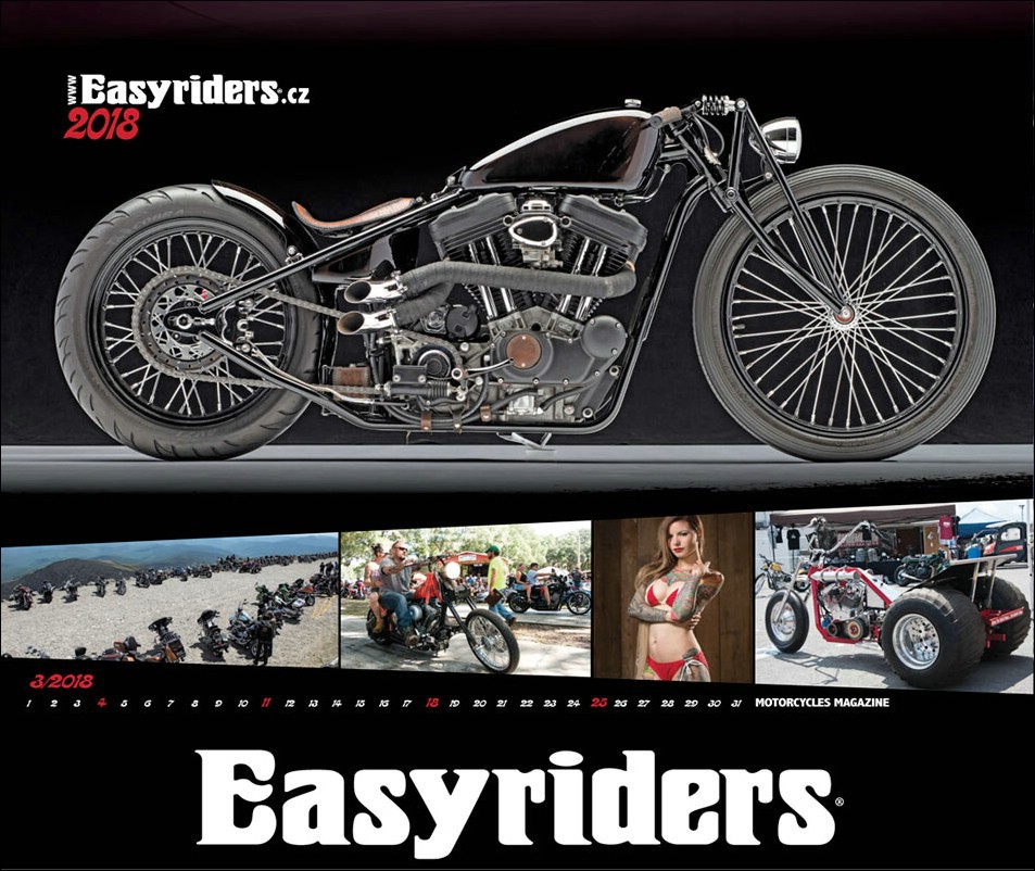 Nástěnný kalendář Easyriders 2018 | Motorkáři.cz